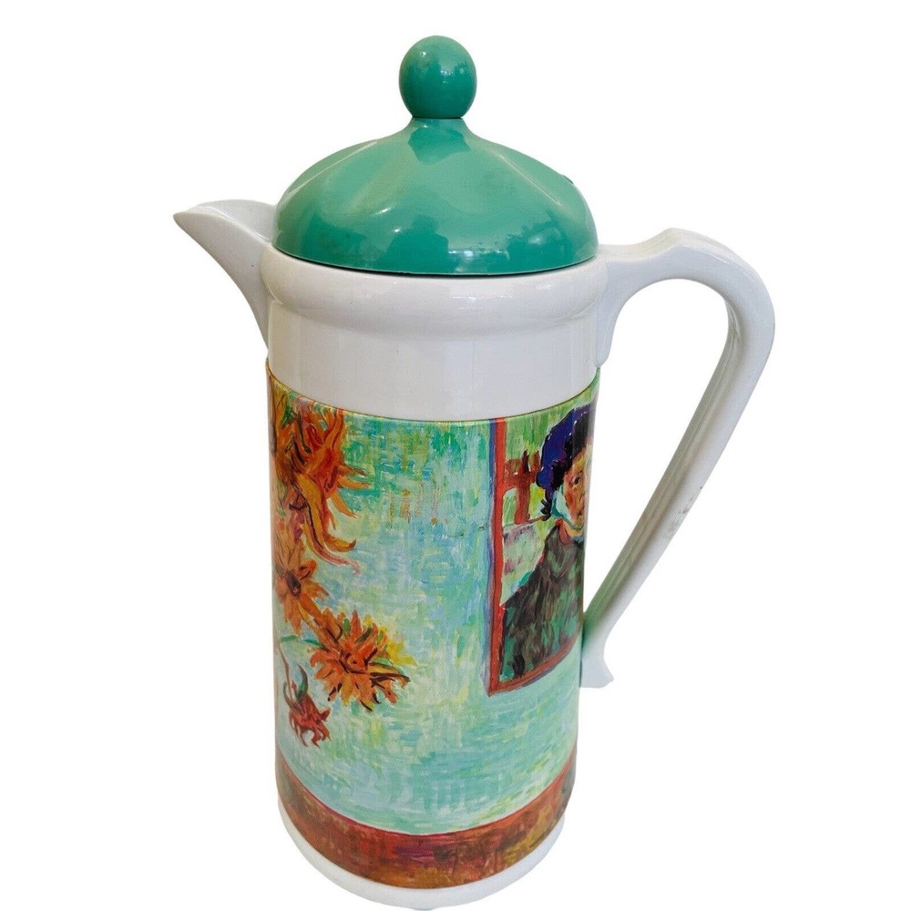 OGGI thermal carafe Van Gogh Sunflowers insulated hot cold drink pitcher Xlnt